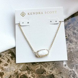 Kendra Scott | Gold Elisa White Pearl Pendant Necklace